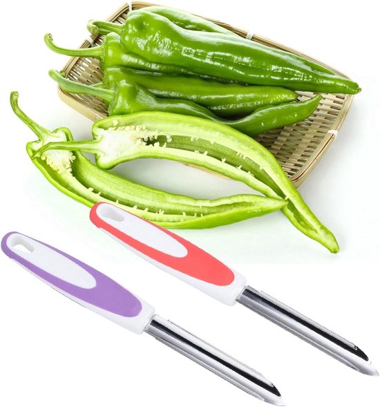 Zucchini Corer en Groentesnijder met Golfrand en Rubber Handvat voor Groenten en Fruit - Ideaal voor Salades en Gezonde Gerechten — afbeelding 5