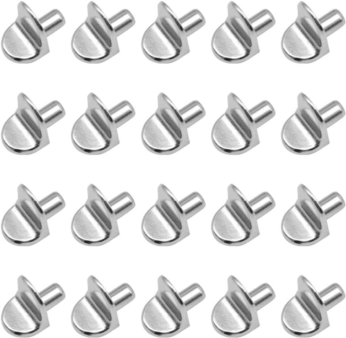 20 stuks metalen plankdragers van 5 mm, stevige ondersteuning voor boekenplanken, kasten en meubels met opbergdoos, ideaal voor interieur en organisatie