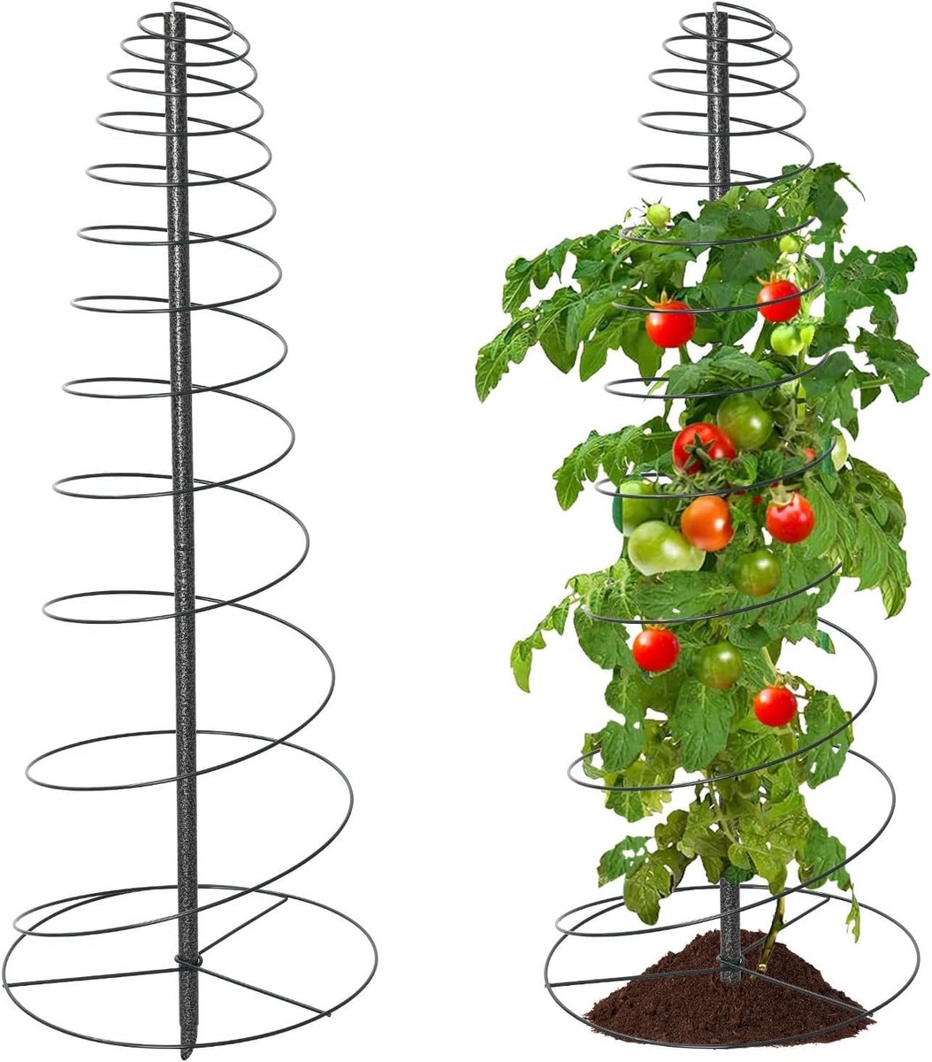 Tuinscherm Set van 2 Stuks van Metaal 170 cm Hoog voor Klimplanten en Tuin Decoratie