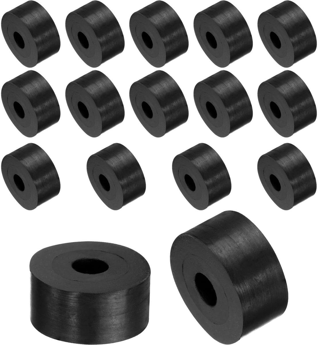 QUARKZMAN 16 stuks afstandhouders van rubber, 20 mm, buitendiameter, 6 mm binnendiameter, 10 mm hoog, rubberen ringen - ShopVlot