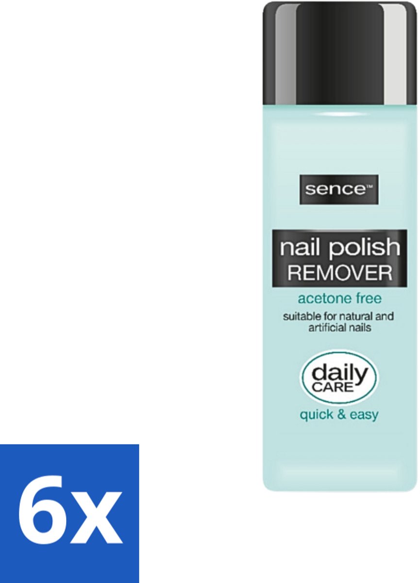 6 x Sence - Acetonvrij - Nagellakremover - Pompflacon - 175 ml - Nagellakremover - Acetonvrije Nagellakverwijdering - Pompflacon - Nagellak Verwijderen - Milde Nagellakverwijdering