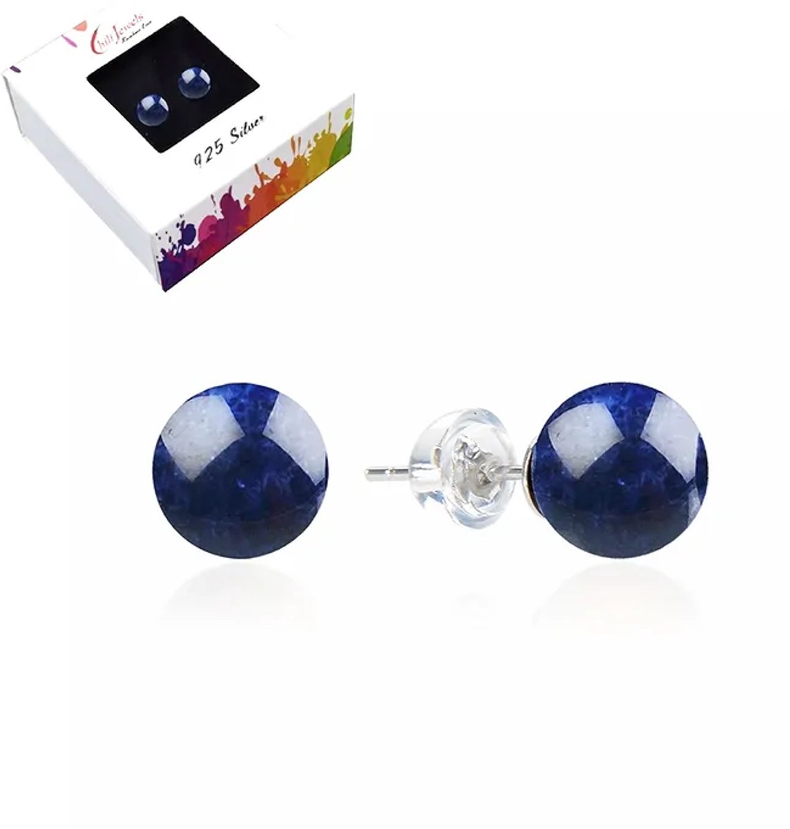 Oorbellen Sodaliet 8 mm