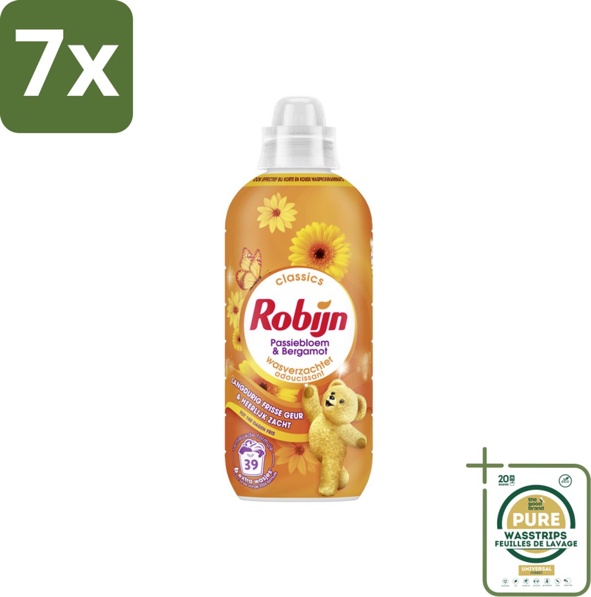 7 x Robijn – Wasverzachter – Passiebloem & Bergamot – 780 ml - Grootverpakking - Koffie - Koffiezetapparaat - Koffiezetapparaat