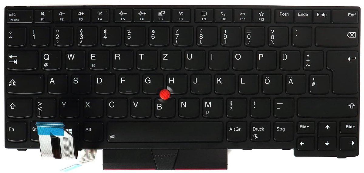 Elzusha - QWERTZ Toetsenbord met Achtergrondverlichting voor Lenovo Thinkpad