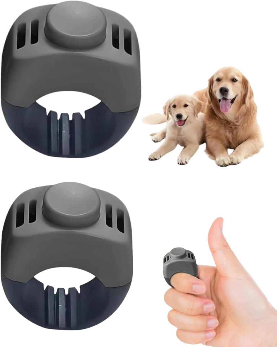 Elzusha - 2 Stuks Clicker voor Honden met Vinger Ring - Handige Trainingsaccessoires