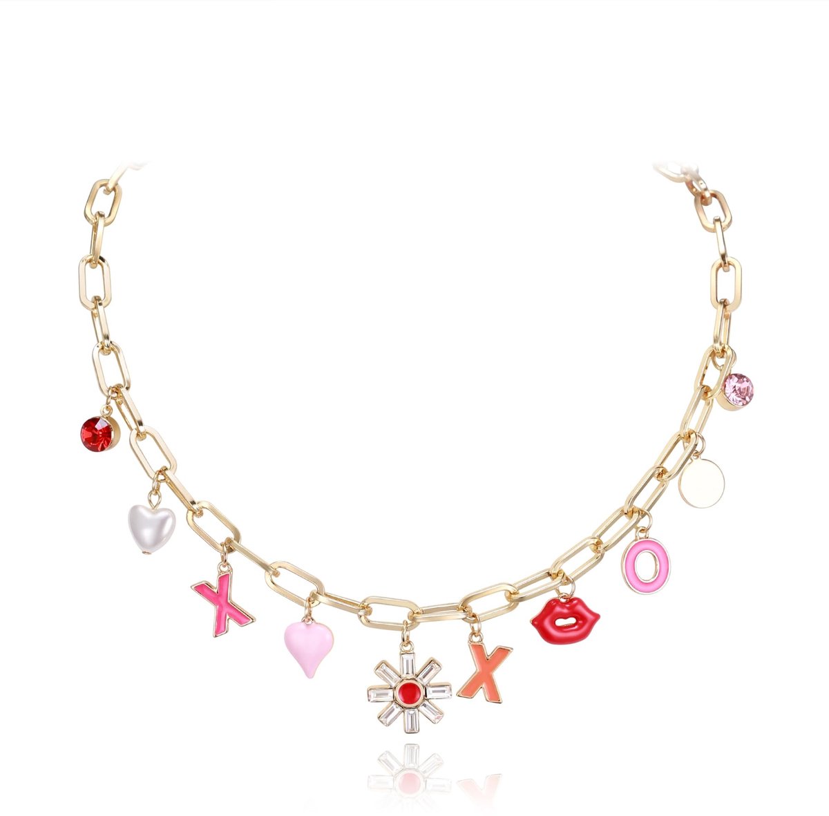 Elzusha - Creatieve Fruit Choker Ketting met Rhinestones