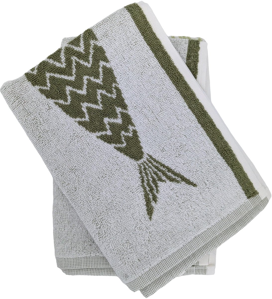 Elzusha - Set van 2 Terry Keukenhanddoeken 50 x 50 cm, MARIS Collectie Groen