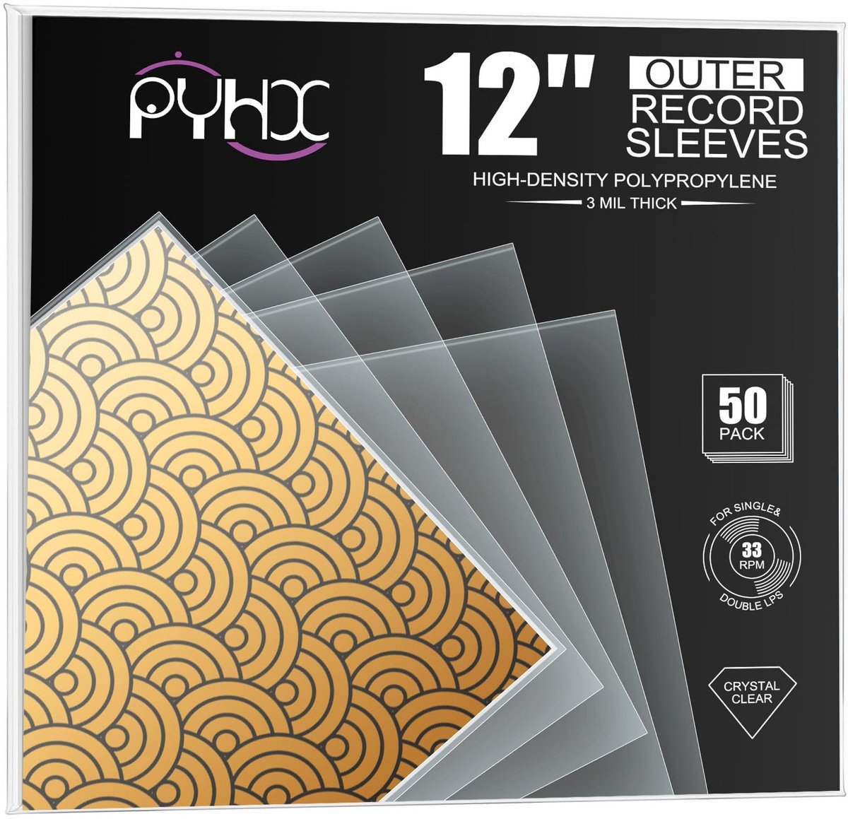 Solidchoice - 50 Stuks Vinyl Record Covers voor 12 Inch LP's