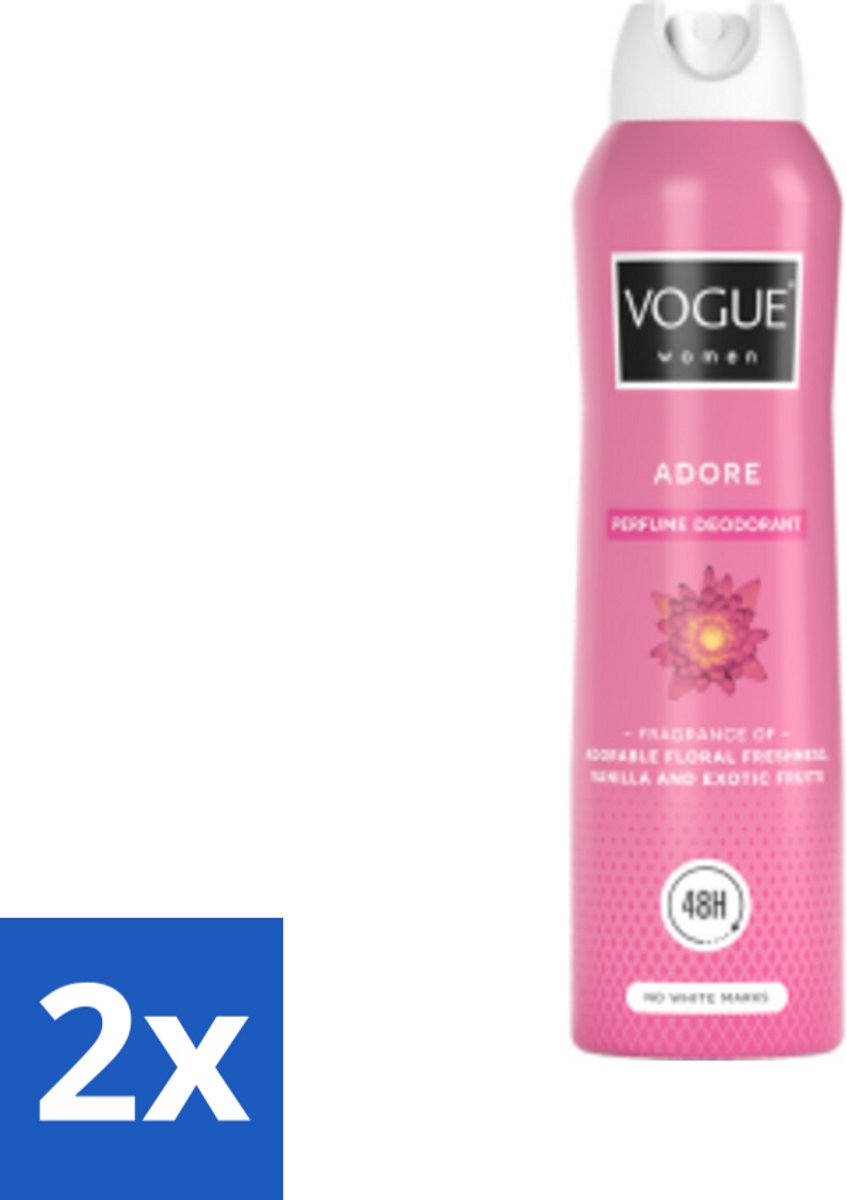 Vogue Adore Parfum Deodorant 150 ml - Voordeelverpakking - 2 stuks