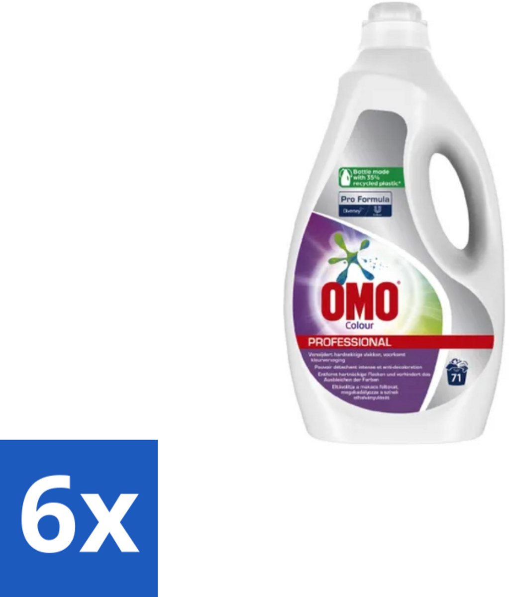 Omo Professional – Vloeibaar Wasmiddel – Color – 71 Wasbeurten – Pro Formula – 5 L - Voordeelverpakking - 6 stuks