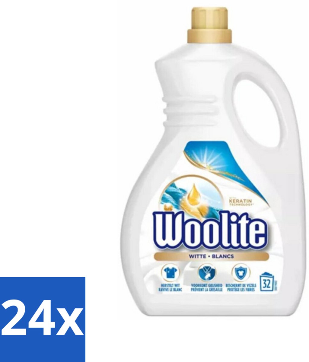 Woolite - Wasmiddel - Vloeibaar Wasmiddel - Wit - 25wb/1,5L - Voordeelverpakking - 24 stuks