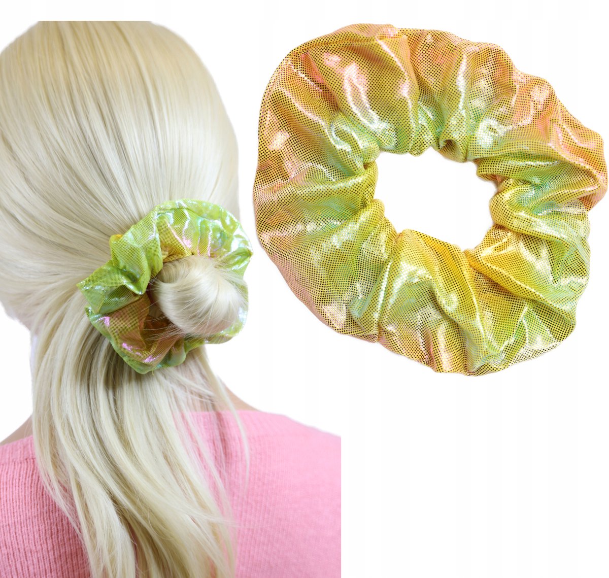 Zachte scrunchie haarband - materiaal badstof
