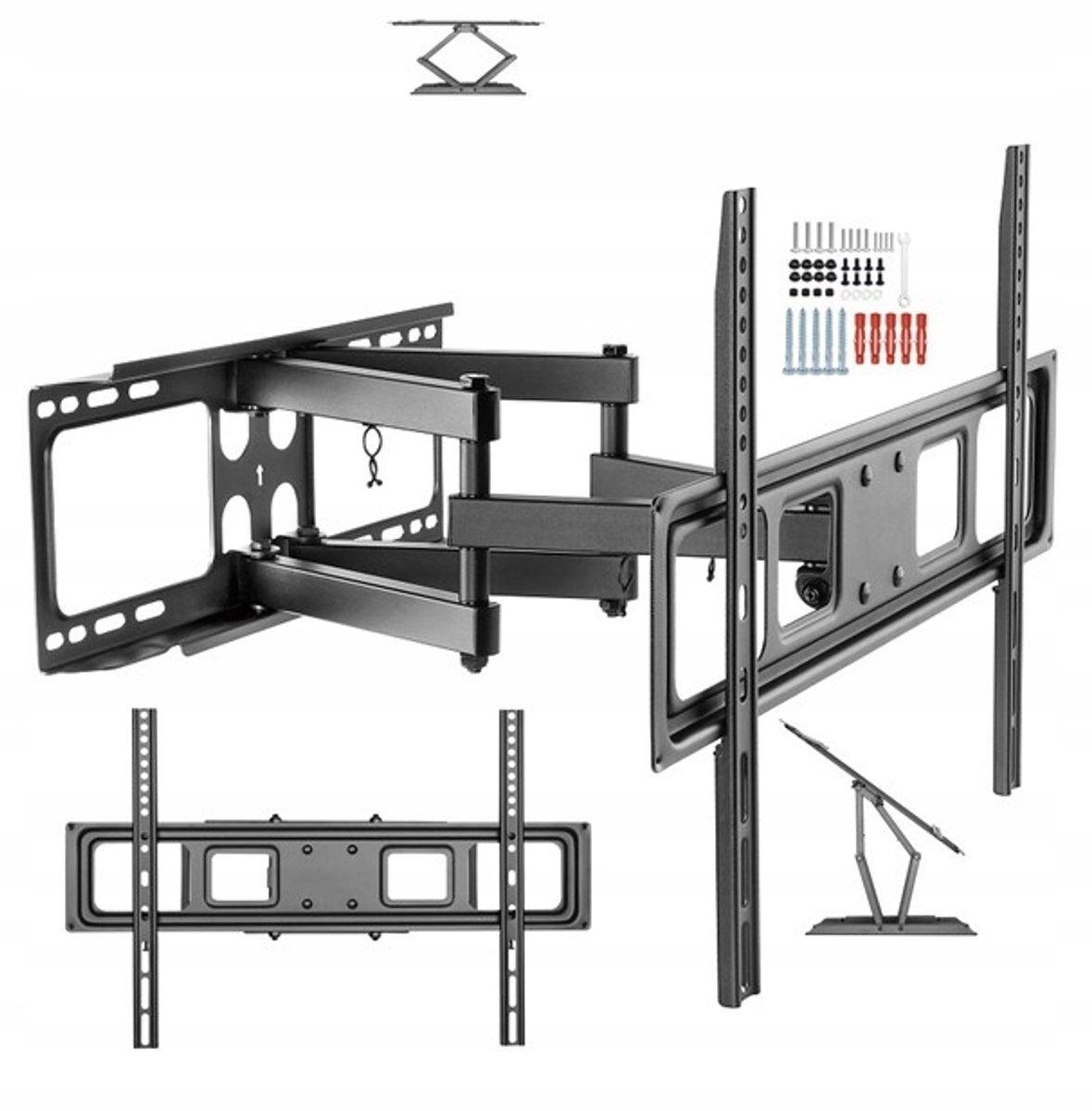 Draaibare TV-muurbeugel voor 55-inch schermen, 50kg belastbaar