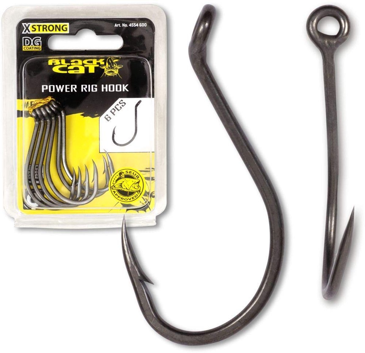 Black Cat DG Coating 5/0 Power Rig haken 6 stuks - ShopVlot