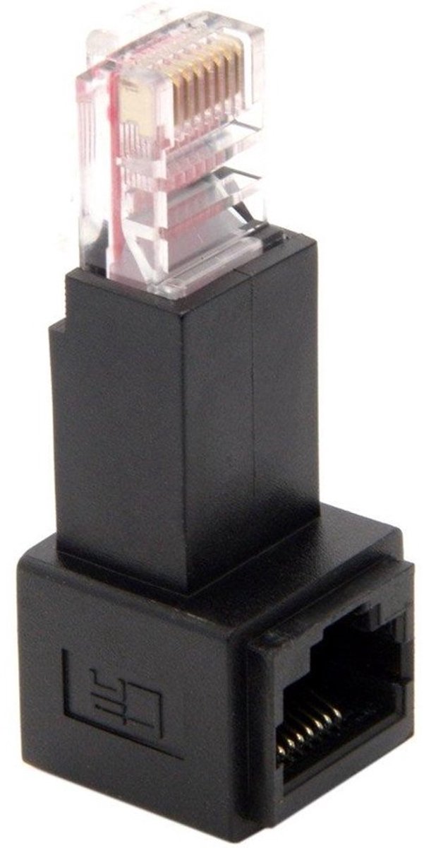 CAT6 Ethernet LAN Netwerkuitbreidingsadapter 90 Graden