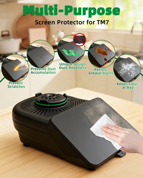 Waterdichte en Stofdichte Silicone Screen Protector voor Thermomix - Bescherming tegen Stoten en Vlekken, Ideaal Accessoire voor Keukenmachines en Displayonderhoud — afbeelding 2