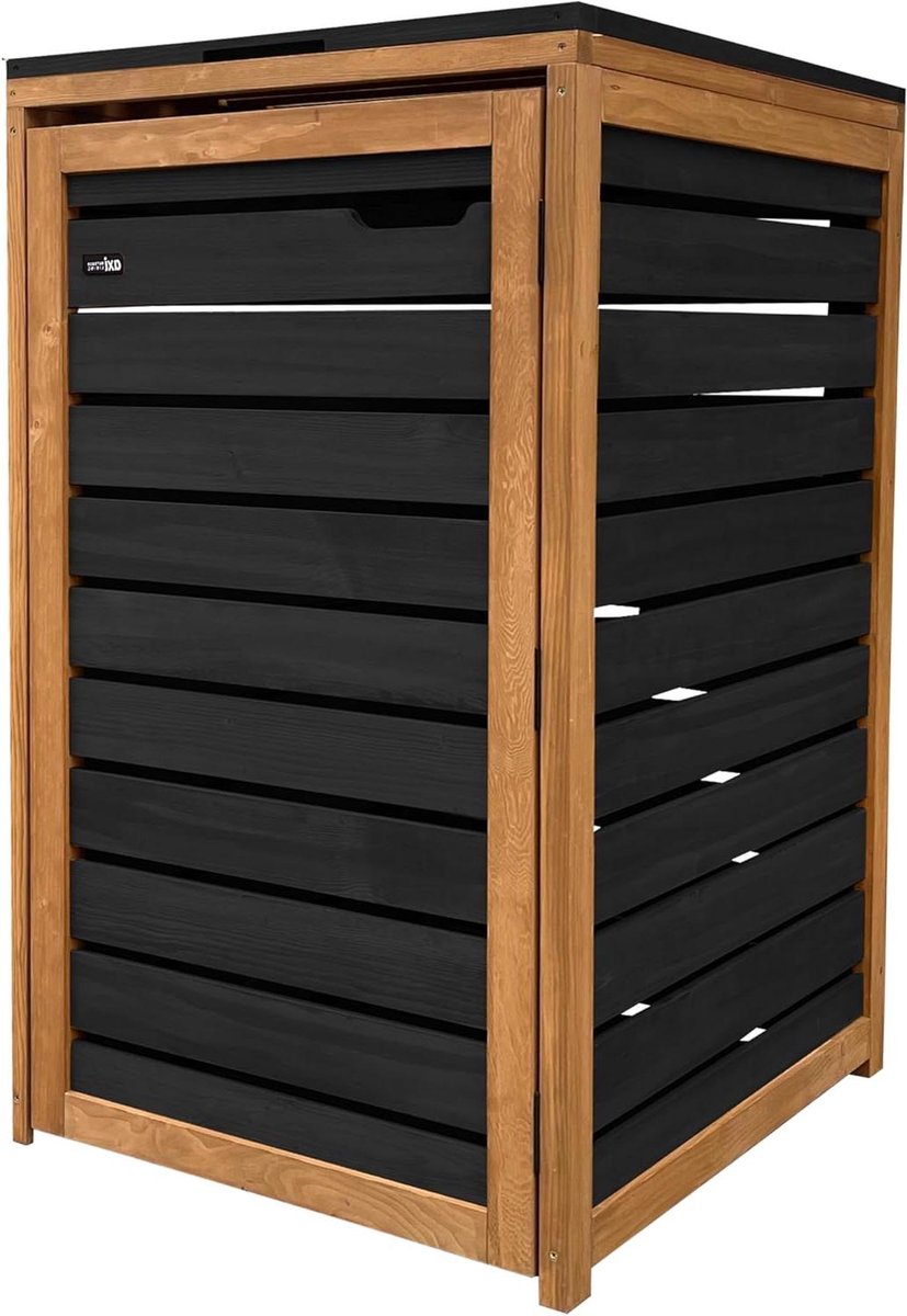 Container Ombouw - Kliko Omkasting - Afvalbak Verbergen - FSC Gecertificeerd Hout - Max 240L - Zwart Bruin