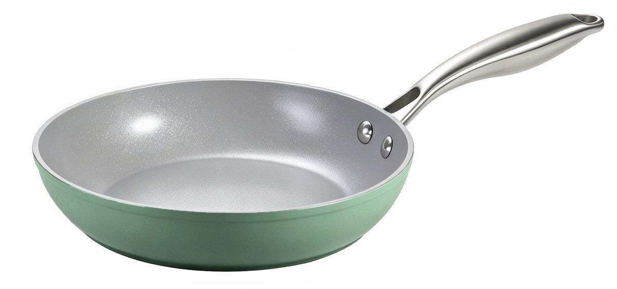 Koekenpan 20 cm keramisch PFAS-vrij – Terra Groen