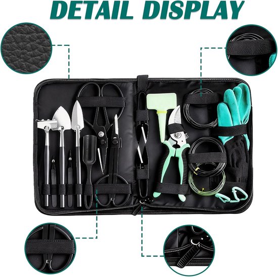 Tuin Gereedschap Set - Bonsai Tools - Planten Verzorgen - 24 Delige Set - 38 x 28 x 6 cm — afbeelding 5