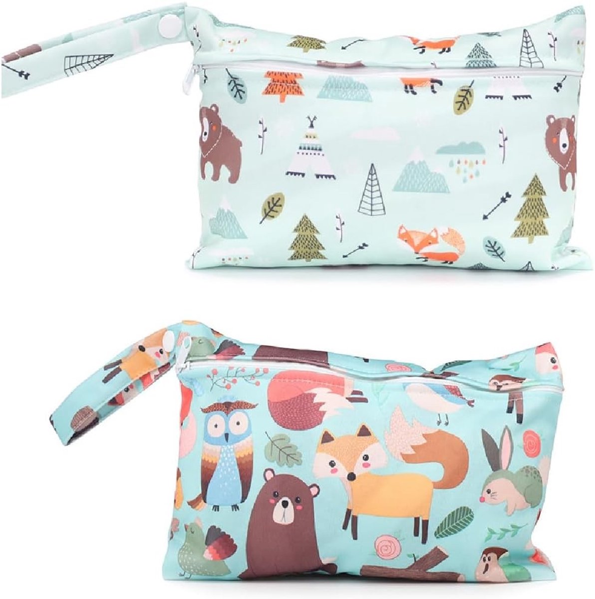 Set van 3 Wasbare Luiers met Herbruikbare Organizer en Ritszak voor Kinderen, Ideaal voor Reizen en Strandactiviteiten