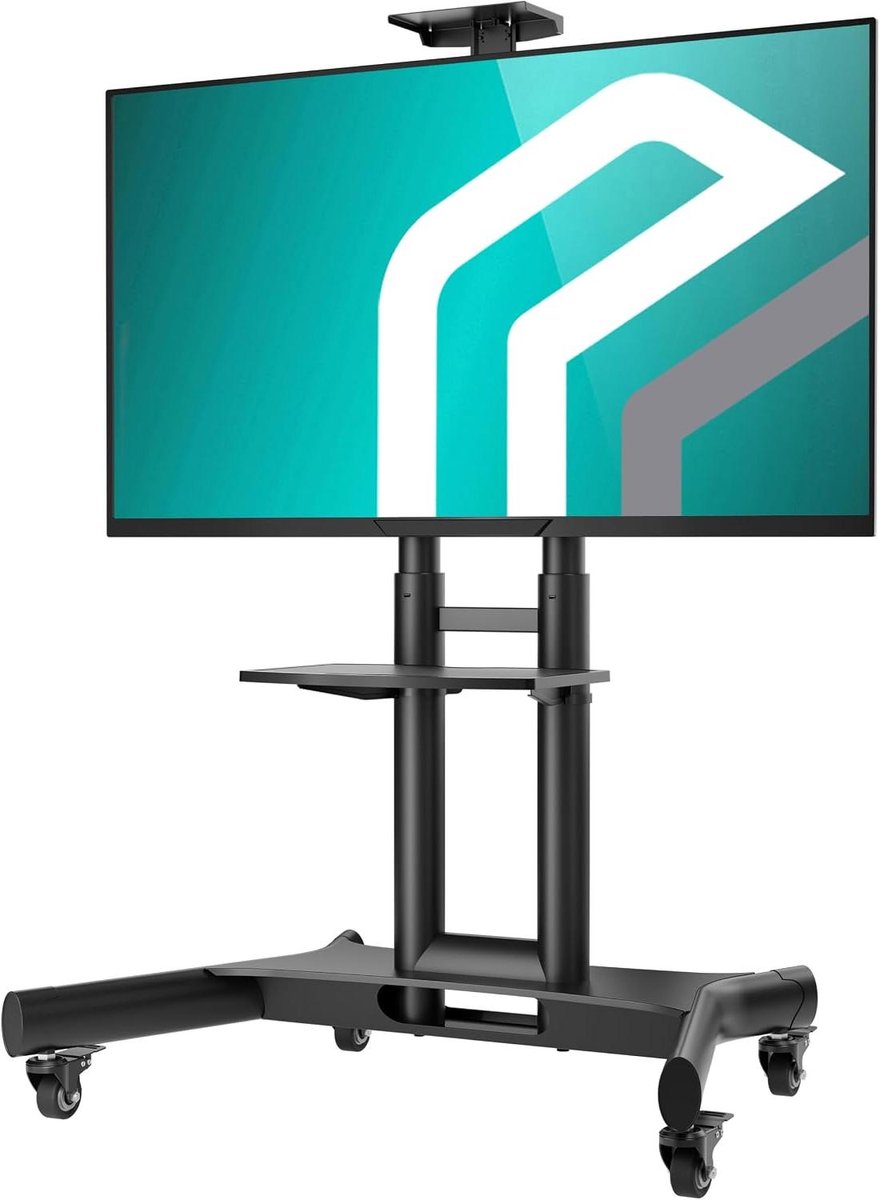 Mobiele TV Standaard - TV Trolley - Flexibel Beeld - In Hoogte Verstelbaar - 40-70 Inch - Zwart