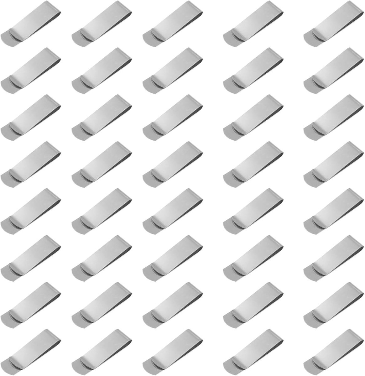40 Stuks RVS Geldclips, Multifunctionele Geldclip met Antislip Ontwerp, Dun en Draagbaar, Accessoire voor Mannen