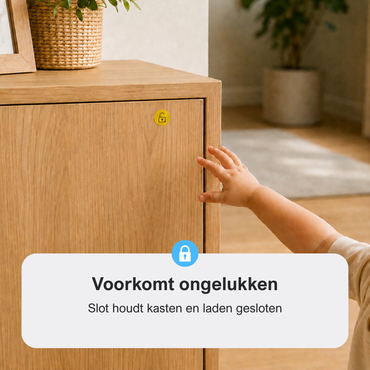 MasonPro Magnetisch Kinderslot Kastjes - Kastbeveiliging voor Kinderen - Kinderbeveiliging voor Kasten en Lades - Kinderslot Kast - Magneet met Plakstrip - Kinderveiligheid - Kastsloten Baby - Zonder Boren & Schroeven - 10 Sloten en 2 Sleutels – foto 6