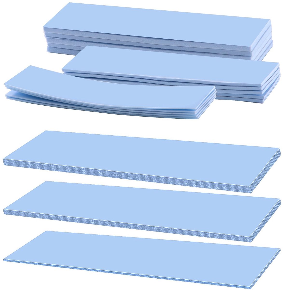 15 Stuks Siliconen Thermische Pads met Dikte 0.02/0.039/0.3cm voor SSD, CPU, GPU Koeling - Herbruikbaar met 6.0W/mk Warmtegeleiding