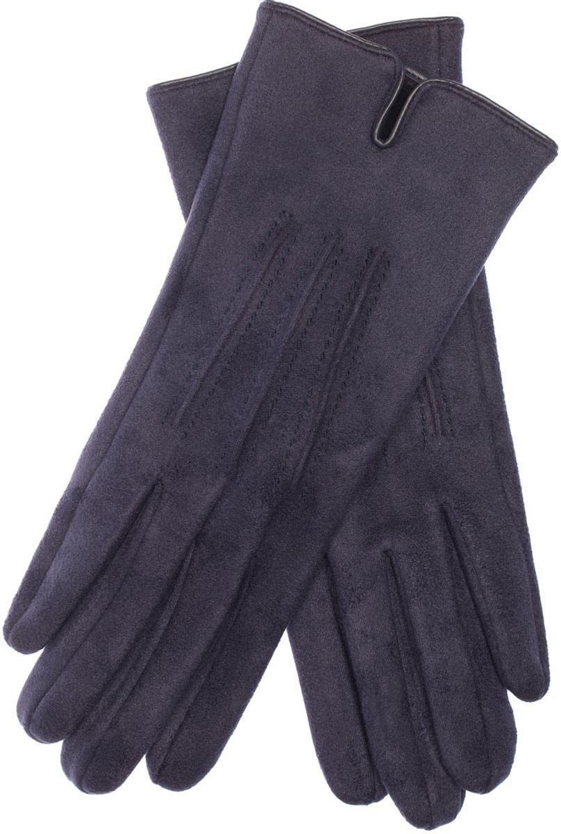 Elzusha - Dameshandschoenen - 100% Vegan Velours Look - Navy