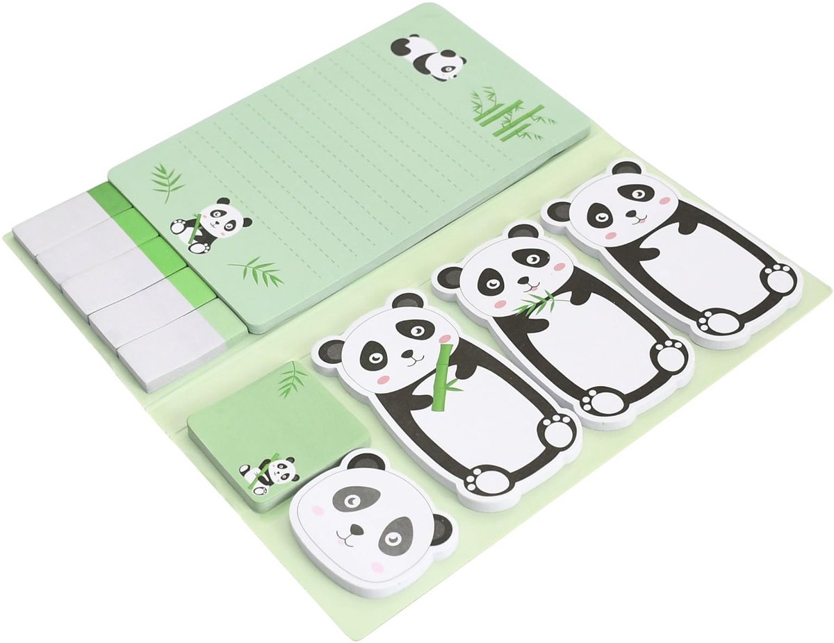 Elzusha - Panda Plaknotities Set met 5 Formaten