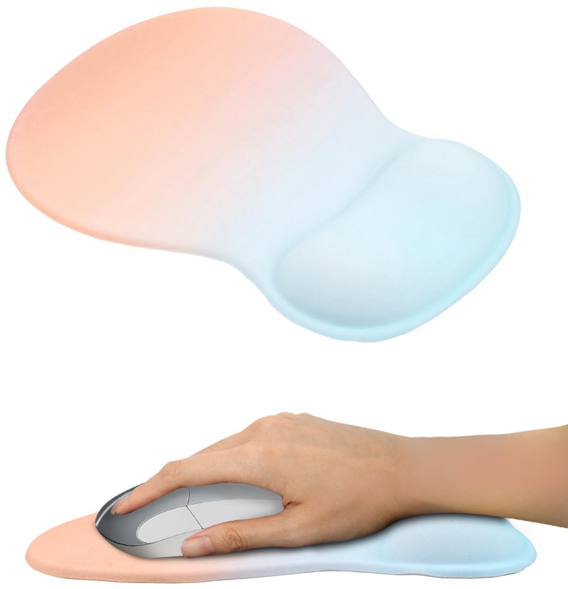 Elzusha - Ergonomische Gel Muismat met Polsondersteuning - Wasbare Muismat