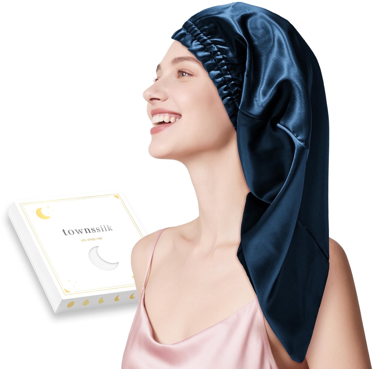 Elzusha - Luxe Zijde Slaapmuts voor Vrouwen van 100% 22 Momme