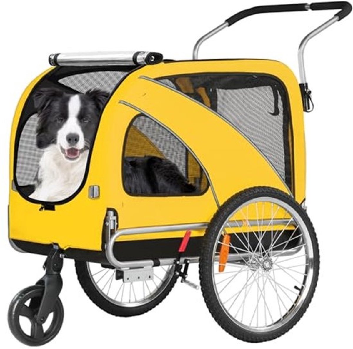 Hondenaanhanger en Jogger 2-in-1 met Handrem en Reflectoren voor Honden tot 40 kg