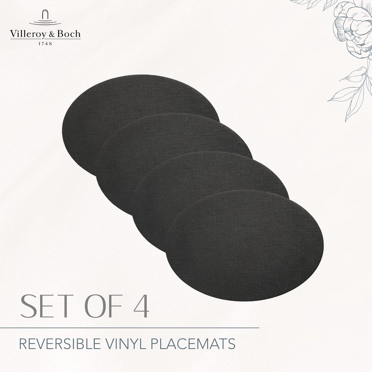 Placemats set van 4 - ovale vorm - faux-leer - beschermt uw tafel - ShopVlot