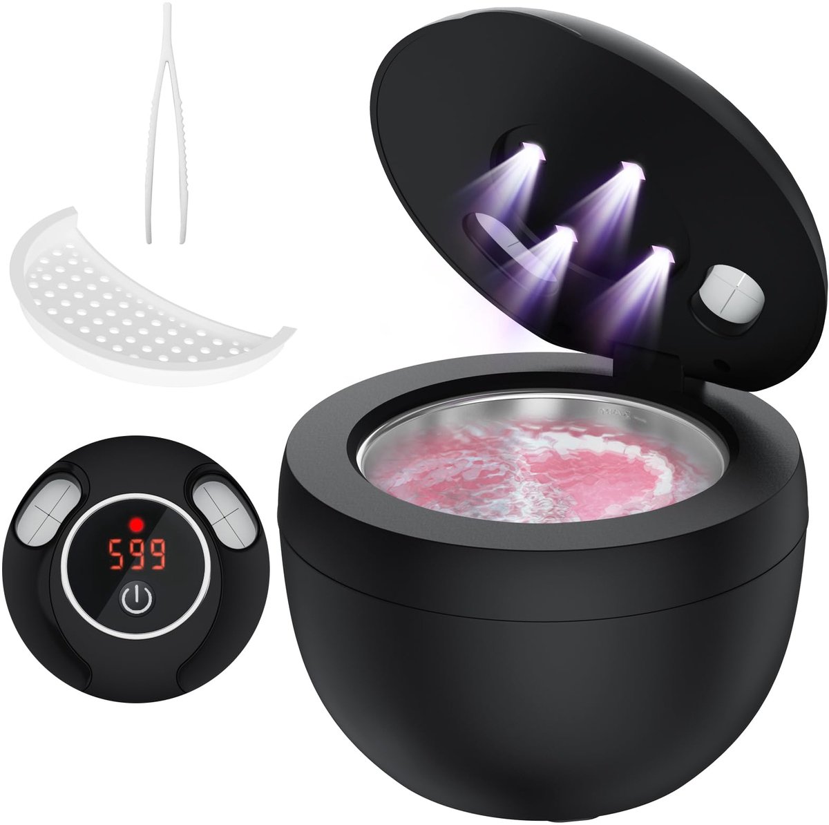 Ultrasone reiniger voor kunstgebitten - 45kHz - 200 ml - 4 modi voor optimale reiniging - ShopVlot