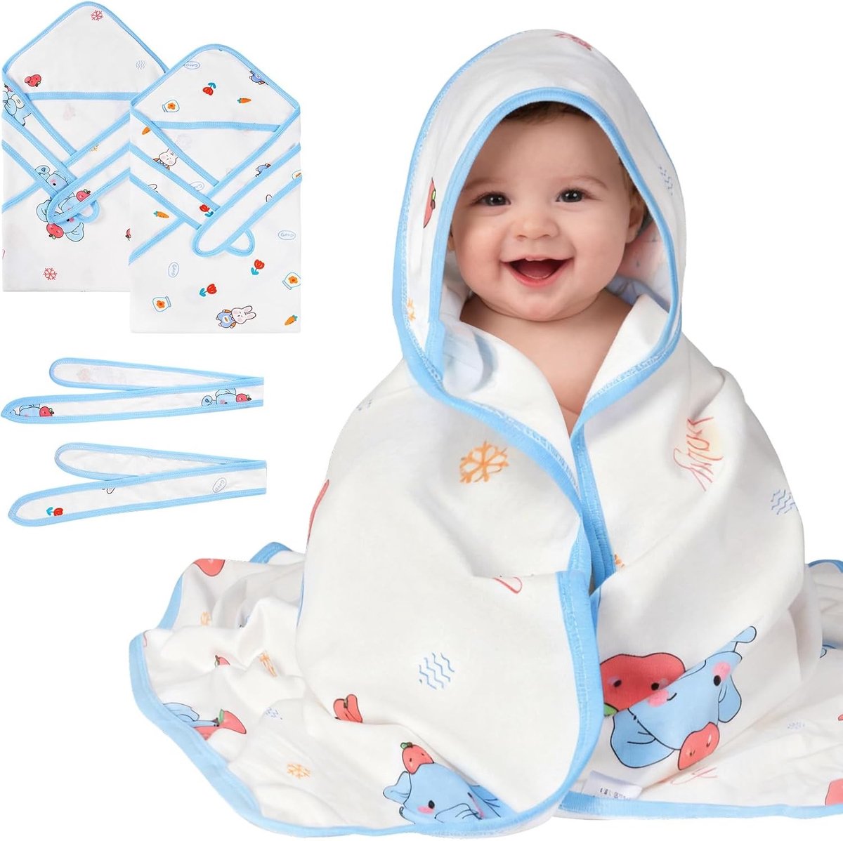 Zachte en Ademende Baby Slaapzakken voor 0-3 Maanden, Set van 2, Katoenen Swaddle voor Jongens en Meisjes, Ideaal voor Comfortabel Slapen