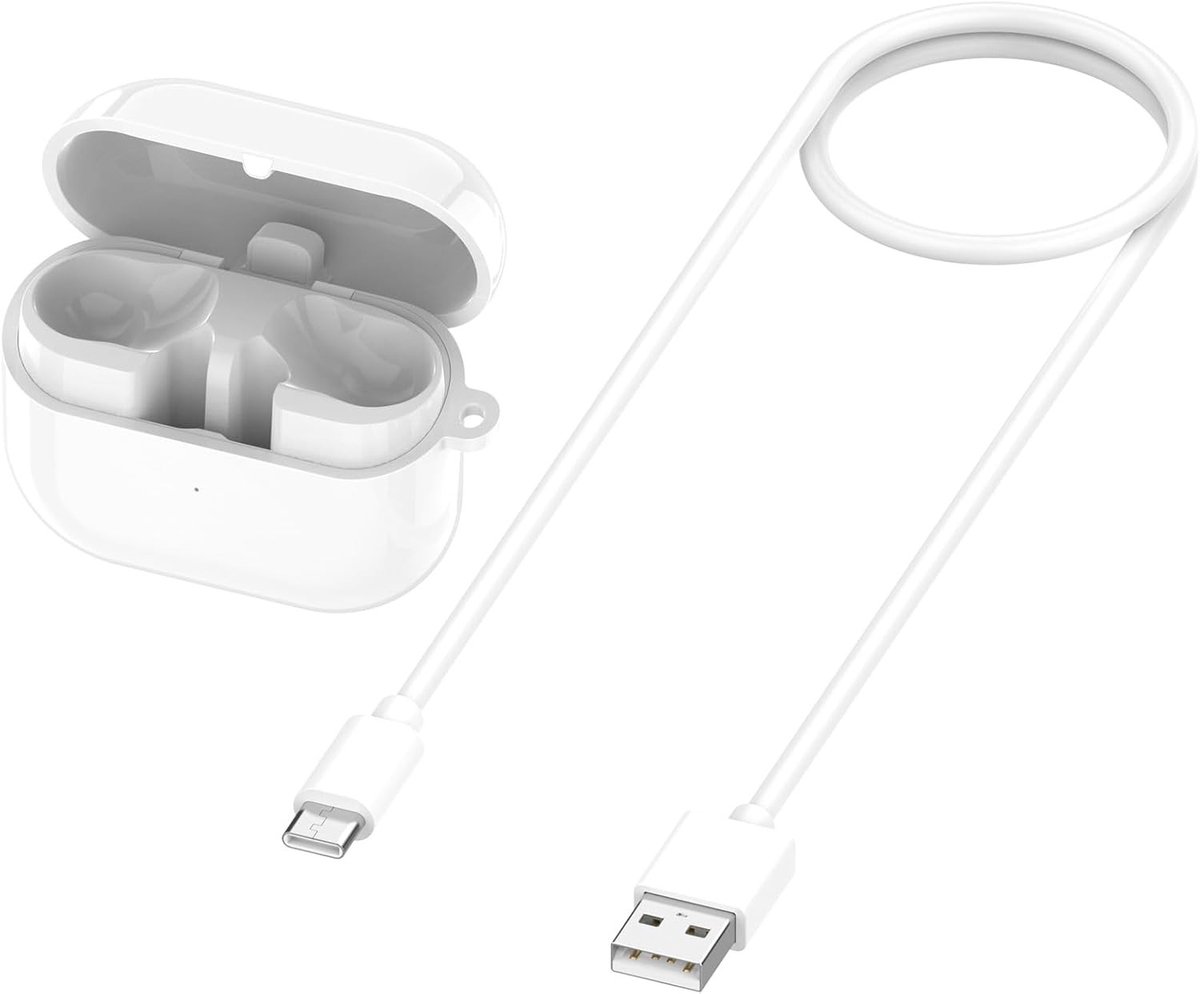 Vervangende Oplaadcase voor Draadloze Oordopjes, Oplaadstation met Ondersteuning voor Draadloos Opladen, Geschikt voor Galaxy Buds3 Pro (Wit)