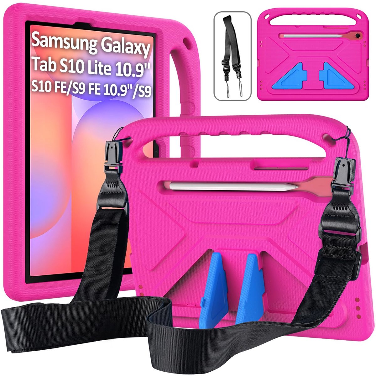 Hoes voor Samsung Galaxy Tab S10 Lite/S10 FE 10,9 inch - EVA-kunststof - schokbestendig - ideaal voor kinderen - ShopVlot