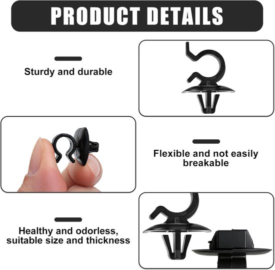 Plastic Steunclips voor Motorkap - Compatibel met C2, C3, C4, C5, 106, 206, 306, 3008, 407 en Partner B9 - Duurzame en Betrouwbare Bevestiging — afbeelding 2