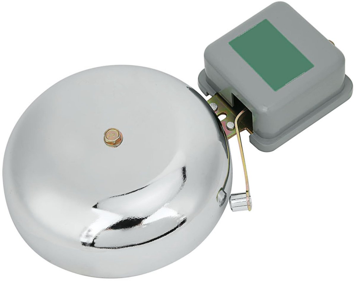 Elektrische bel 150mm - RVS bureau bel - externe beat type - ideaal voor hotels en restaurants - ShopVlot