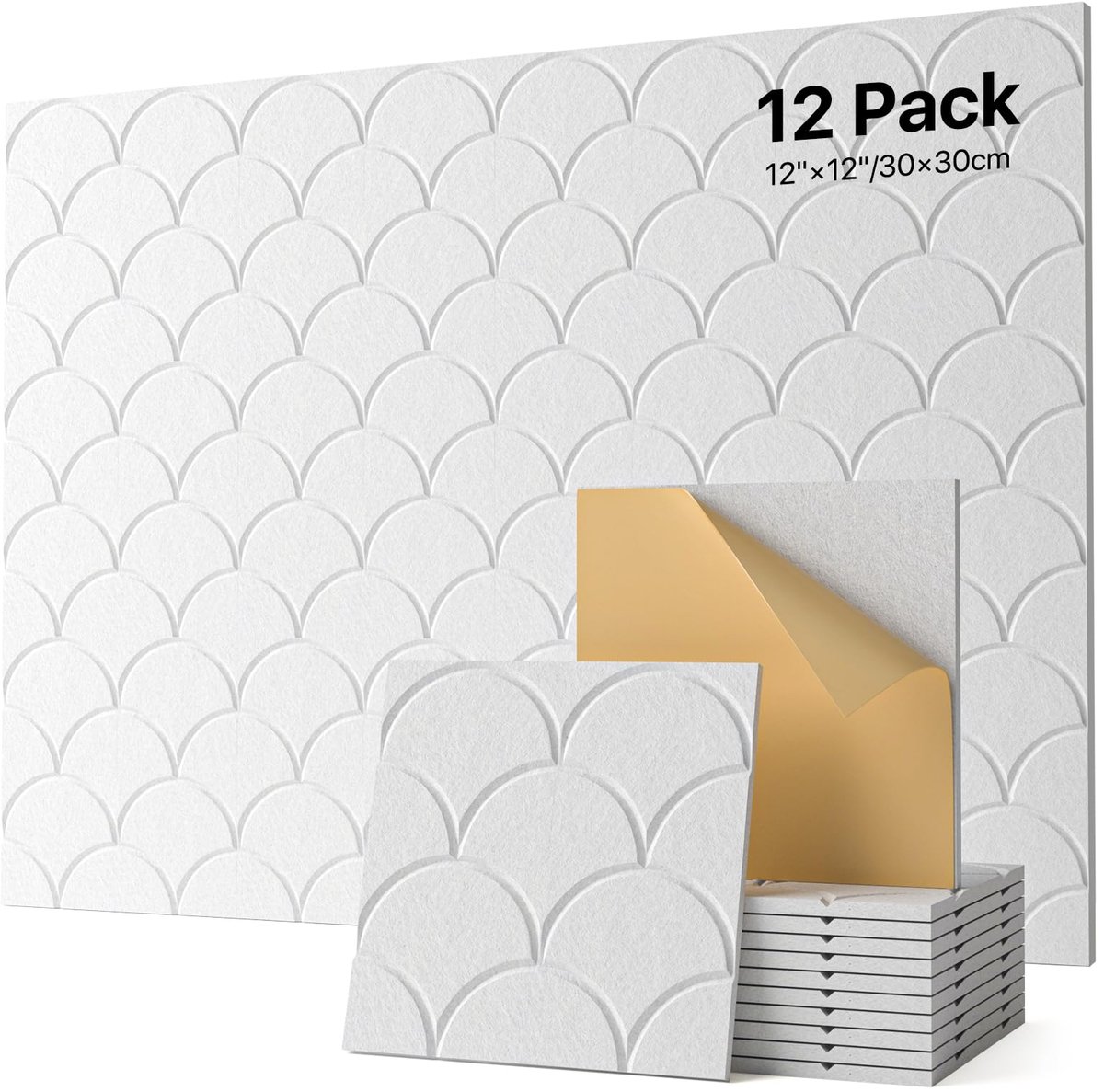 Akoestische panelen 30 x geluidsabsorberend - polyester - zelfklevend - voor geluidsisolatie - ShopVlot
