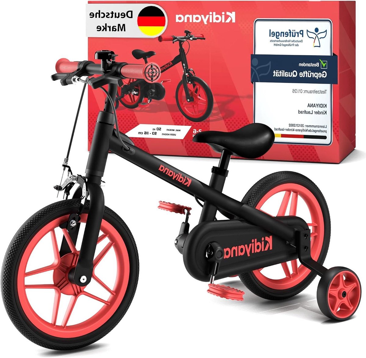 Kinderfiets 3-in-1 - Loopfiets Balansfiets - Leren Fietsen - Aluminium Frame - 12 Inch - Blauw