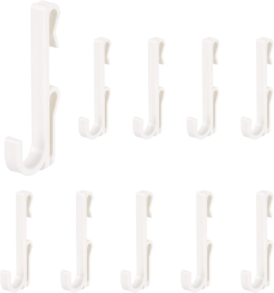 Wandhaken 10 stuks - 28 cm - kunststof - ideaal voor garage en magazijn - ShopVlot