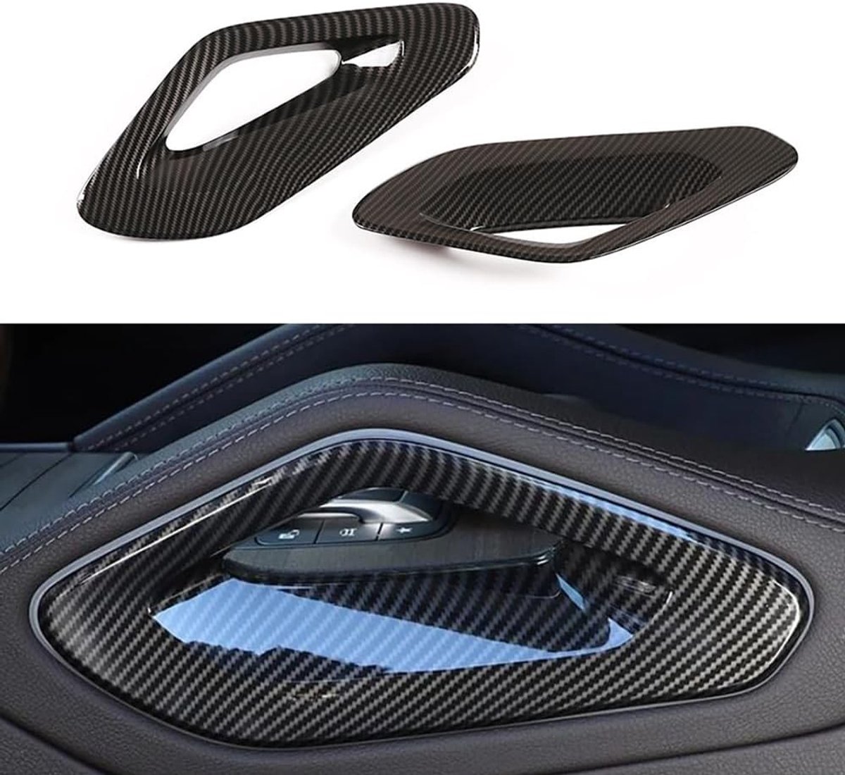 Carbon Fiber Beschermhoes voor Center Console en Handgreep voor Mercedes-Benz GLE/GLS 2020-2021, Duurzaam en Stijlvol Accessoire voor Interieurverzorging