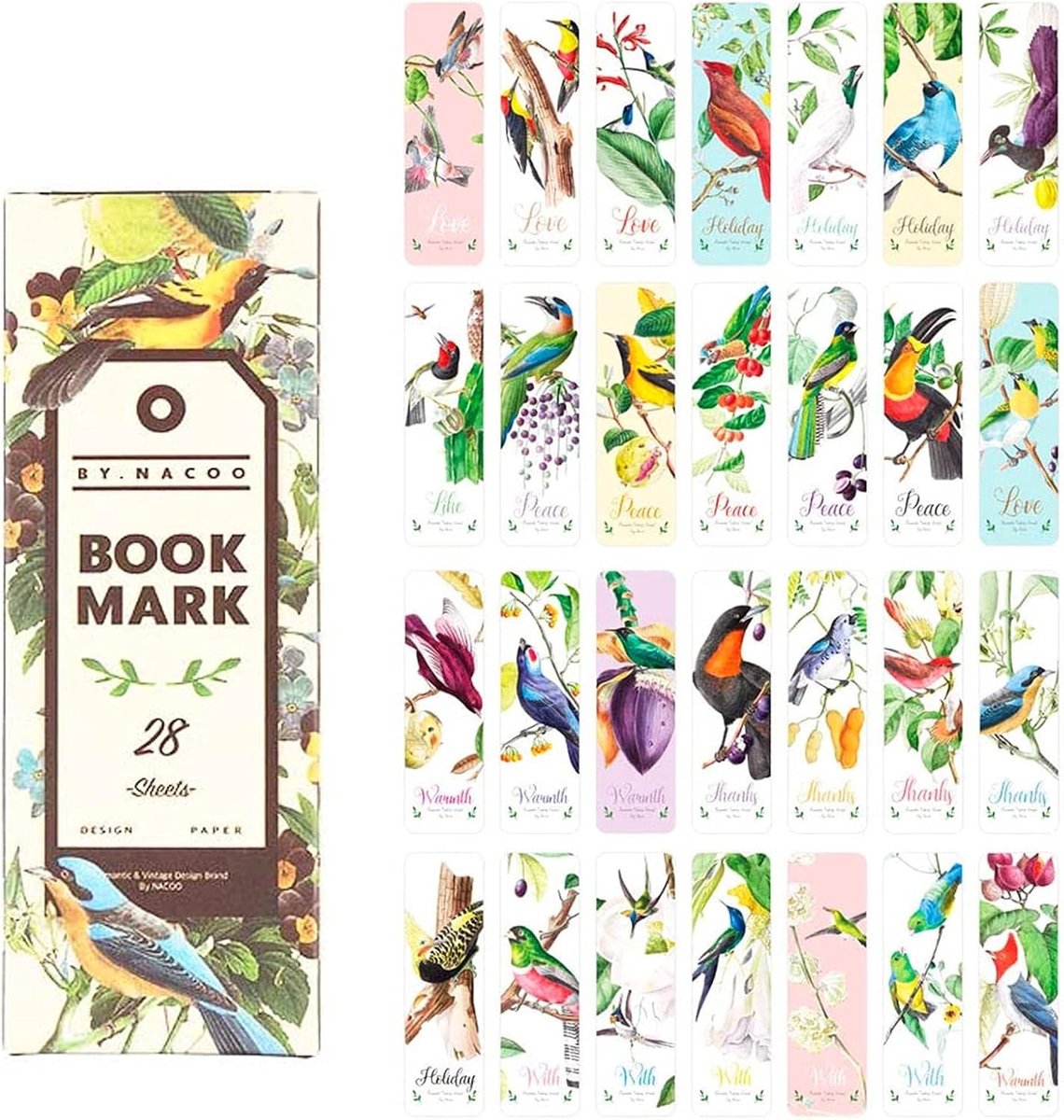 Exquise Vintage Boekenleggers Set van 28 Vellen voor Kinderen en Volwassenen, Perfect Cadeau voor Lezers en Studenten