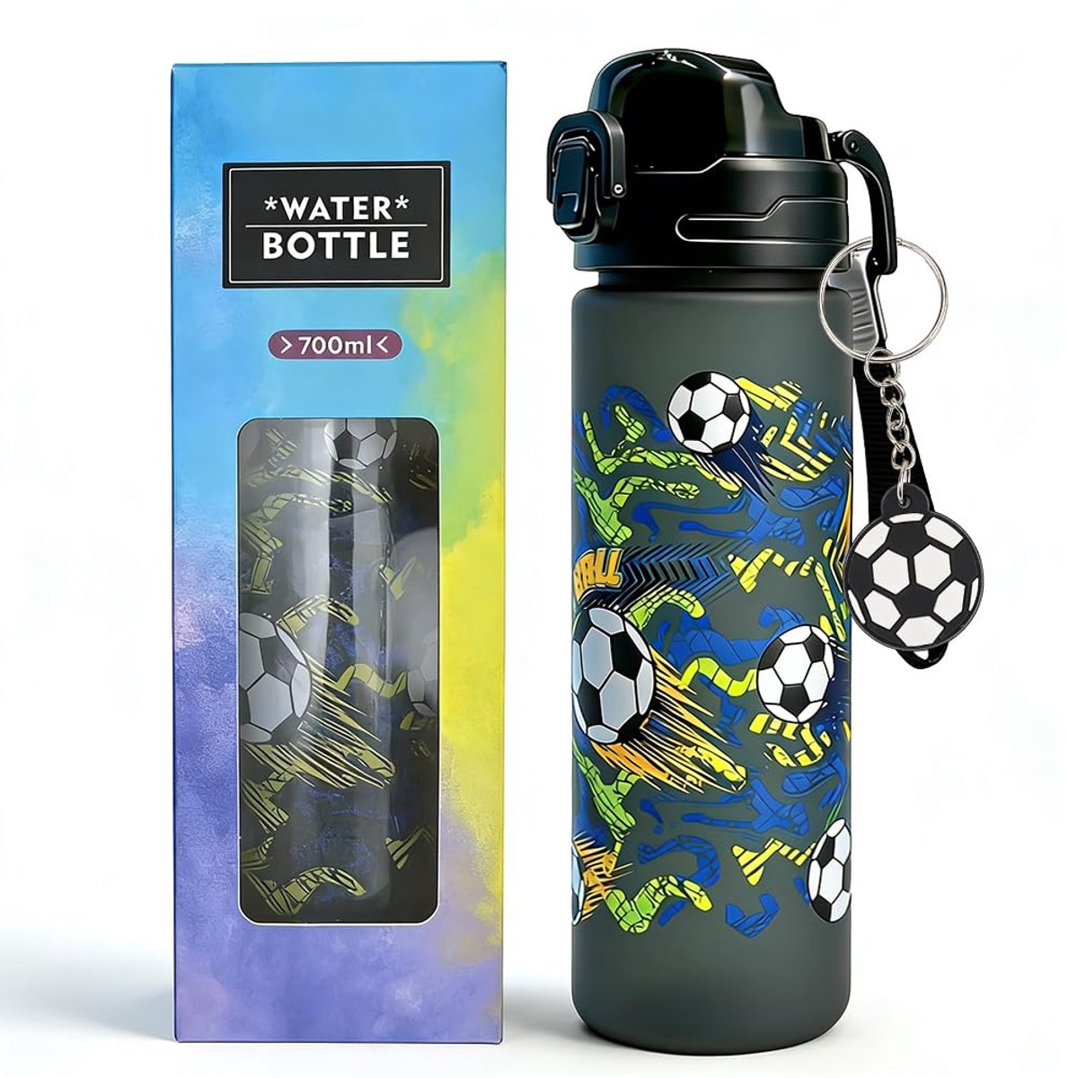 Sportwaterfles 750 ml - Matte zwart - Lekvrij - Ideaal voor sport en fietsen - ShopVlot