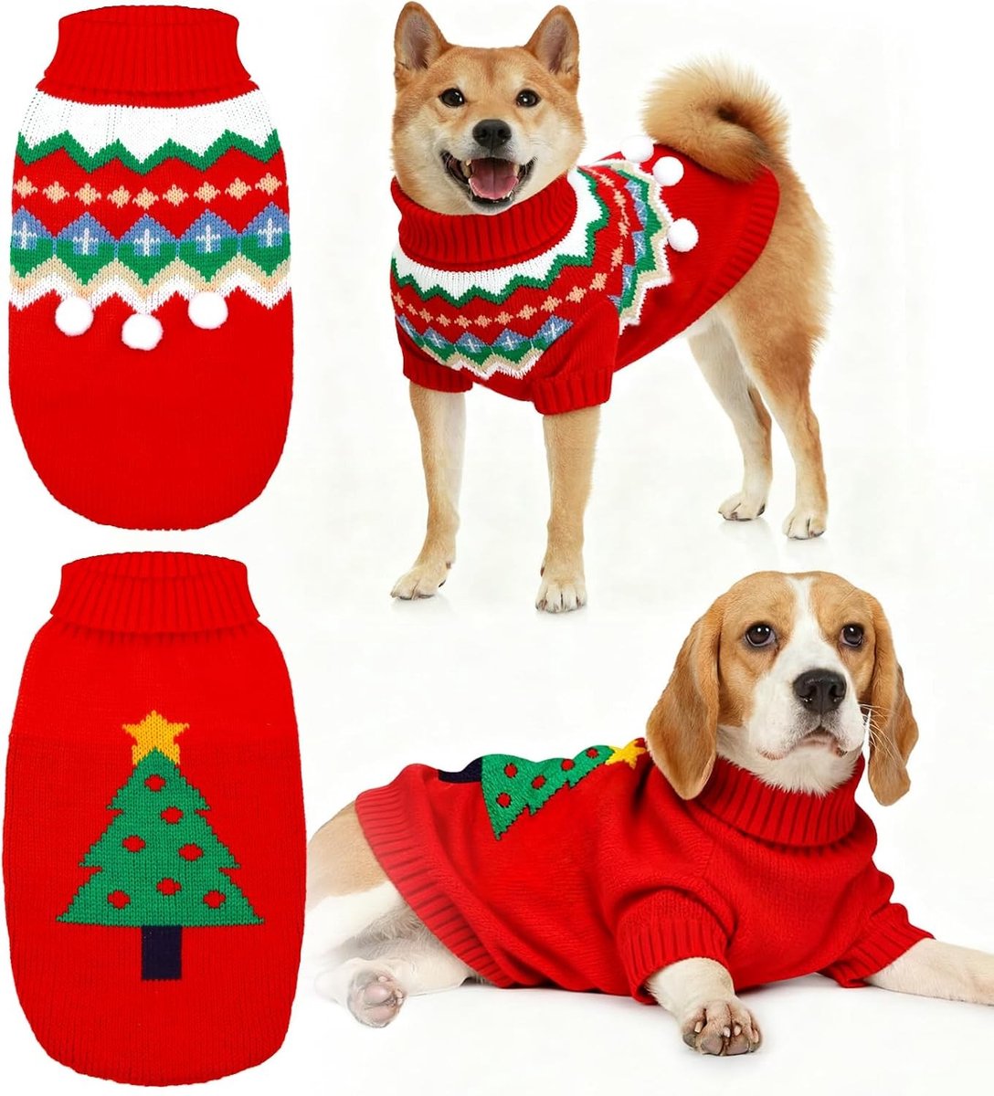 Hondenkersttrui XXL - Warme en comfortabele trui voor honden, perfect voor de feestdagen
