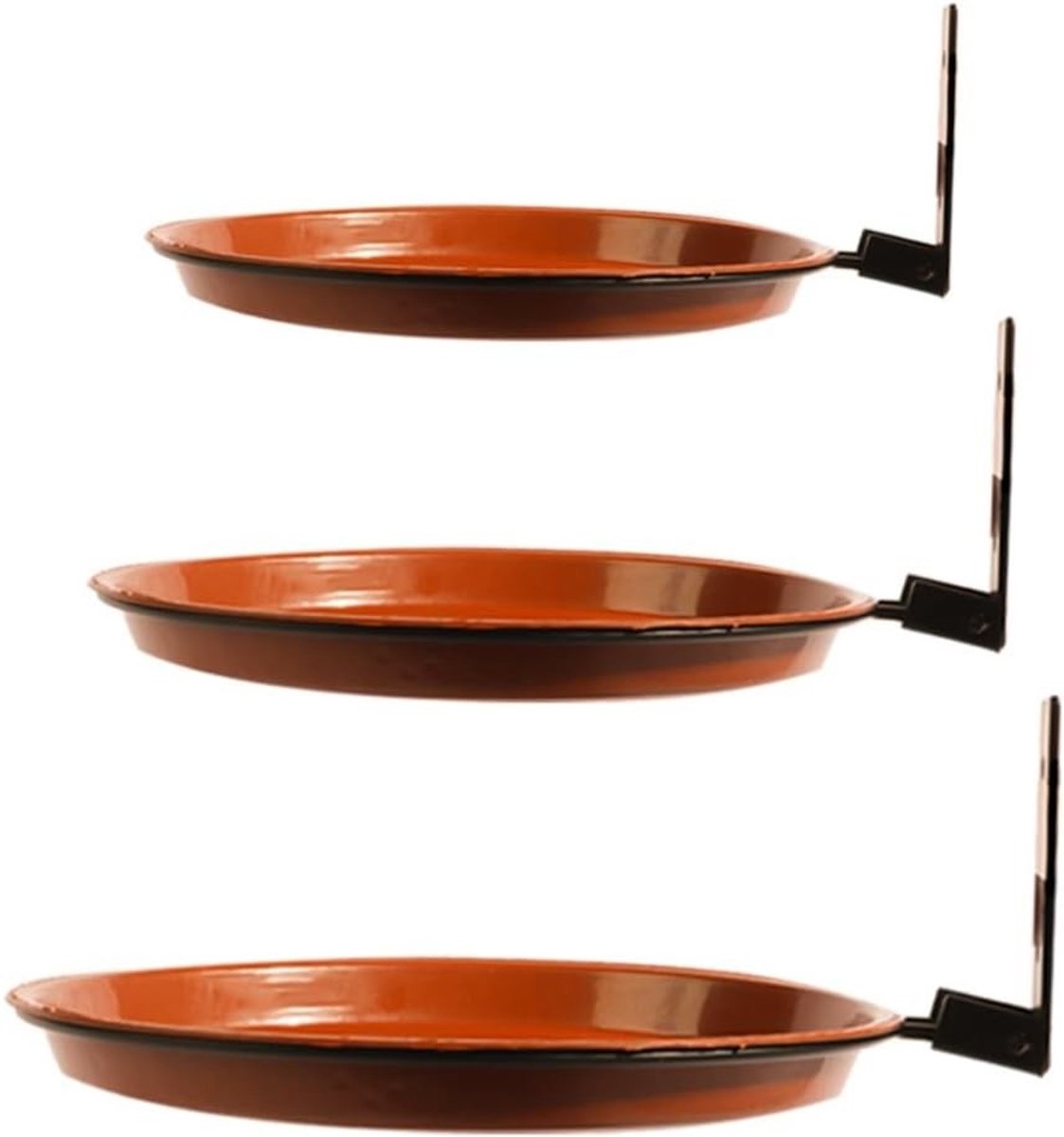 Buiten Drinkbak voor Vogels, Balkon Vogeldrinker, Vogelbad en Voederdispenser voor Wilde Vogels, Bruin