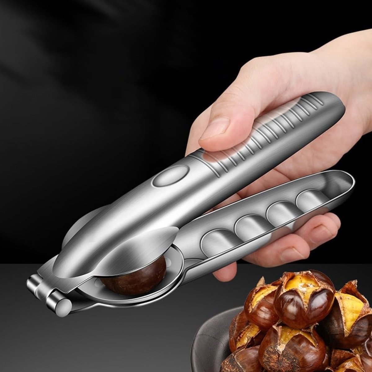2-in-1 Kastanje Cutter en Noten Peller van RVS, Handgereedschap voor Kastanjes en Walnoten, Duurzaam en Efficiënt