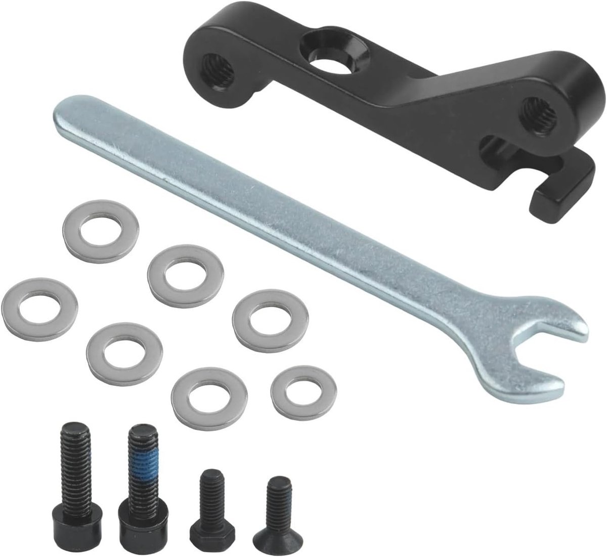 Remklauw Adapter voor Fiets: IS naar Platte Remklauw Montage Converter van CNC Gefreesde Legering met Installatie Kit voor Schijfrem 160mm Achter 180mm Voor